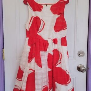 Alice + Olivia Vibrant Red and White Dress